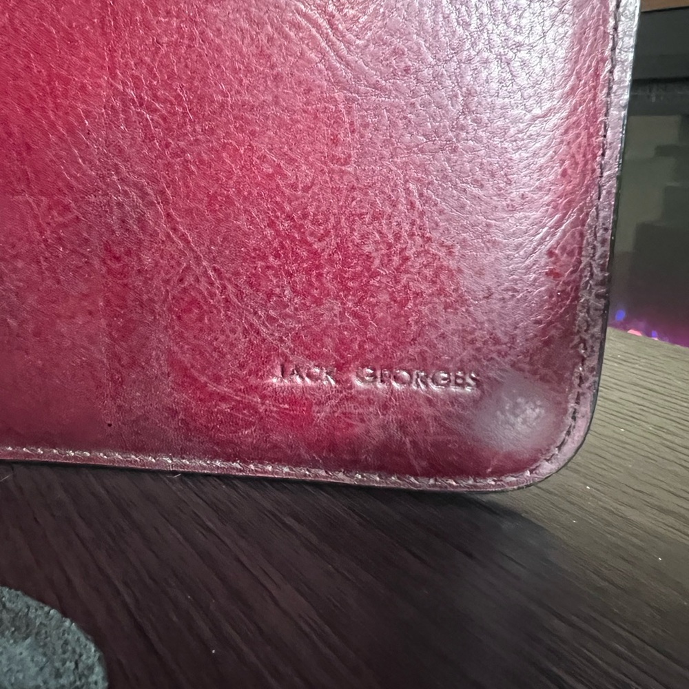 Jack George’s Elegant Burgundy Leather Briefcase - New with tag - Picture 2 of 6